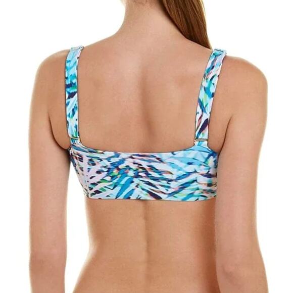 Pilyq 2PC Women's Blue Bikini Set Tankini Top & Bikini Swim Bottom Small NWT - Picture 4 of 6